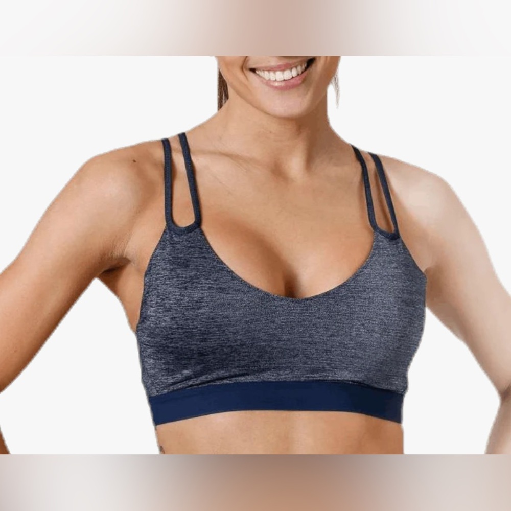 NIKE Blue Indy Sparkle Sports Bra NWT